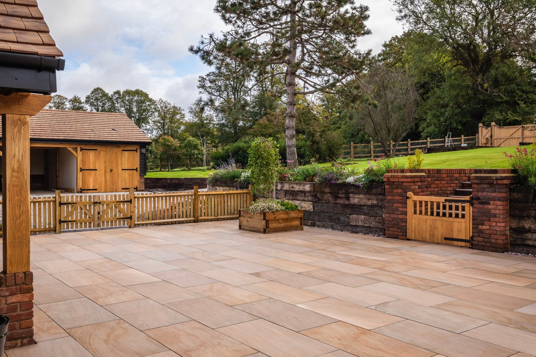 1200x600 slabs | porcelain tiles | outdoor porcelain paving | porcelain slabs | beige porcelain tiles | beige paving | paving slabs | rectangle pavers | 1200x600 | multicolour paving