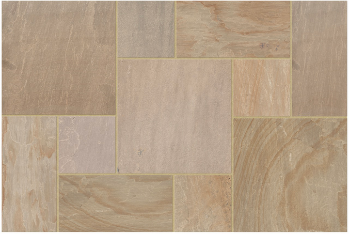 SECONDS Eden Sandstone Porcelain Paving | Mixed Size Packs