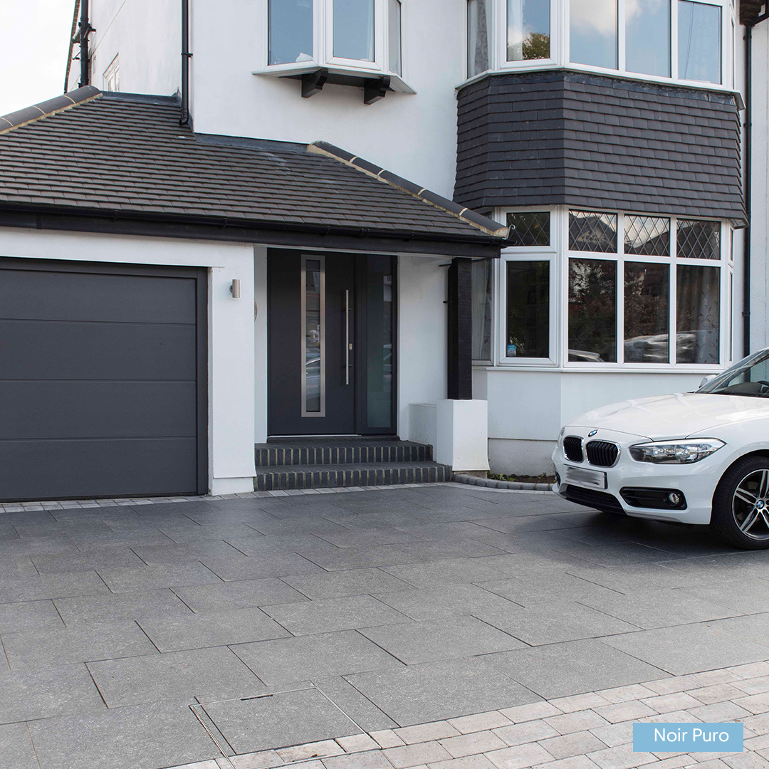 GeoCeramica® Bluestone Dark Grey Driveway Porcelain Slabs | 600 x 600mm