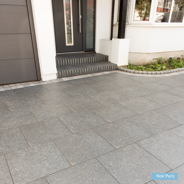 GeoCeramica® Bluestone Dark Grey Driveway Porcelain Slabs | 600 x 600mm