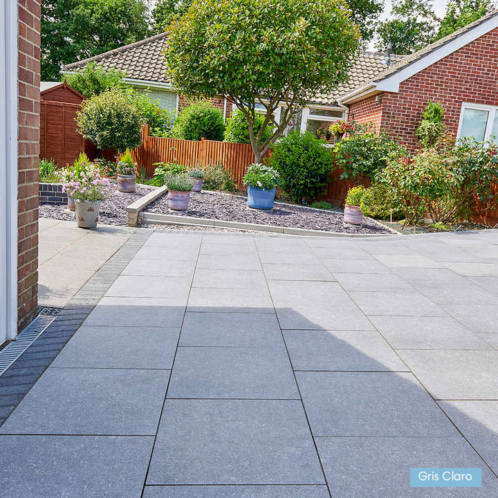 GeoCeramica® Bluestone Light Grey Driveway Porcelain Slabs | 600 x 600mm