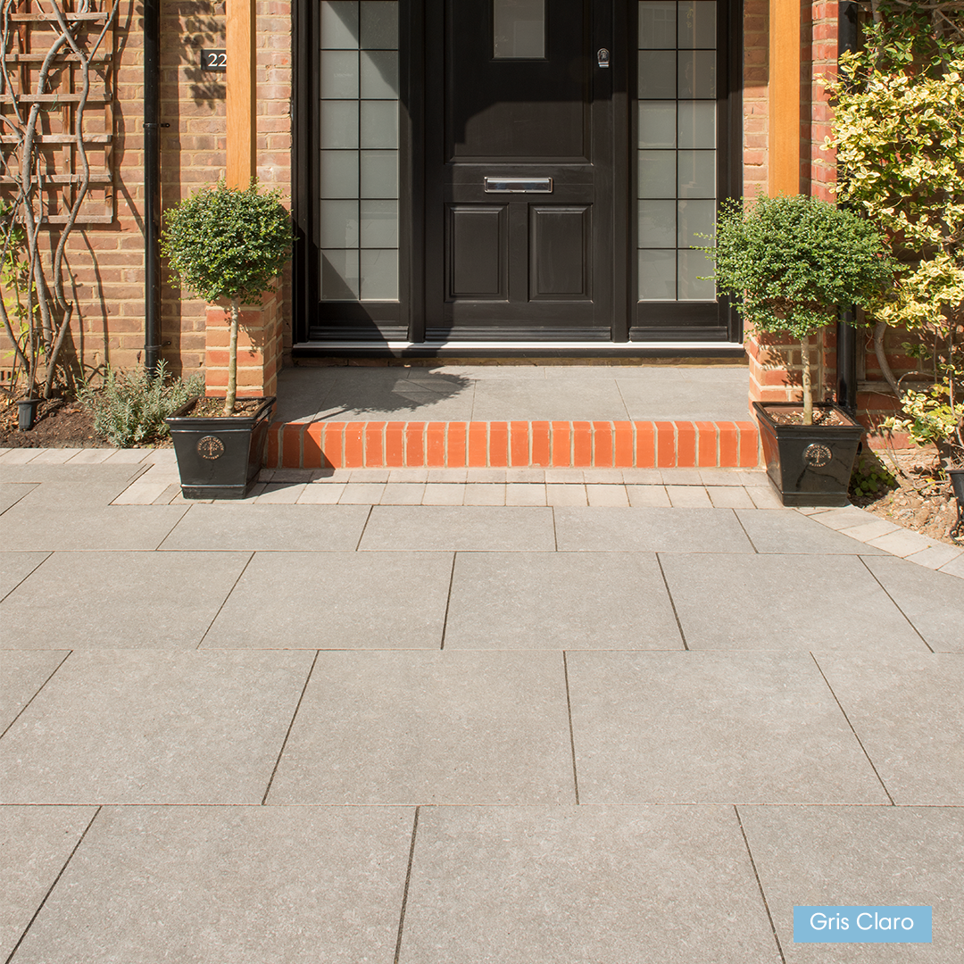 GeoCeramica® Bluestone Light Grey Driveway Porcelain Slabs | 600 x 600mm