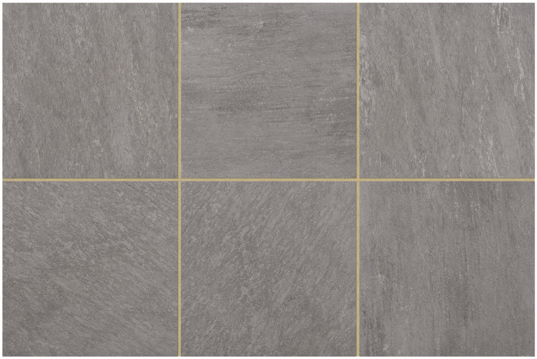 GeoCeramica® Fiordi Dark Grey Porcelain Slabs | 600 x 600mm