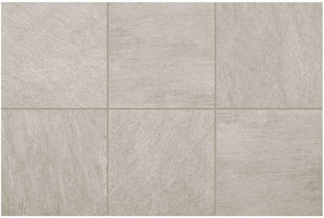 GeoCeramica® Fiordi Light Grey Porcelain Slabs | 600 x 600mm