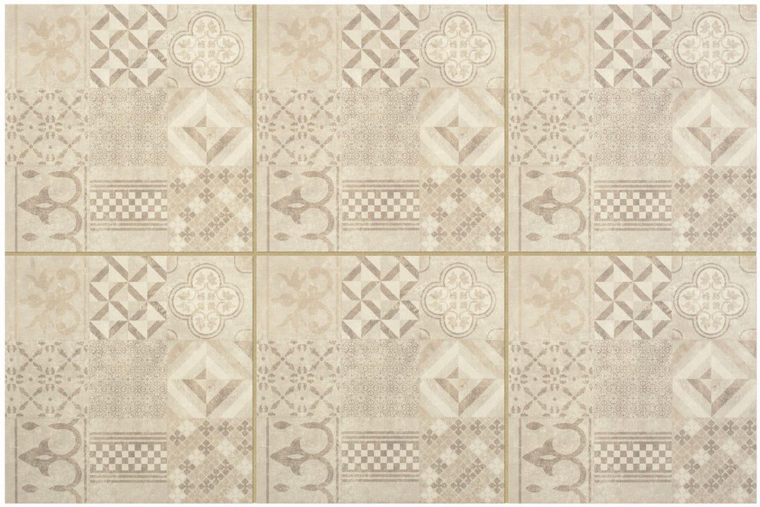 GeoCeramica® Mosaic Beige Porcelain Slabs | 600 x 600mm